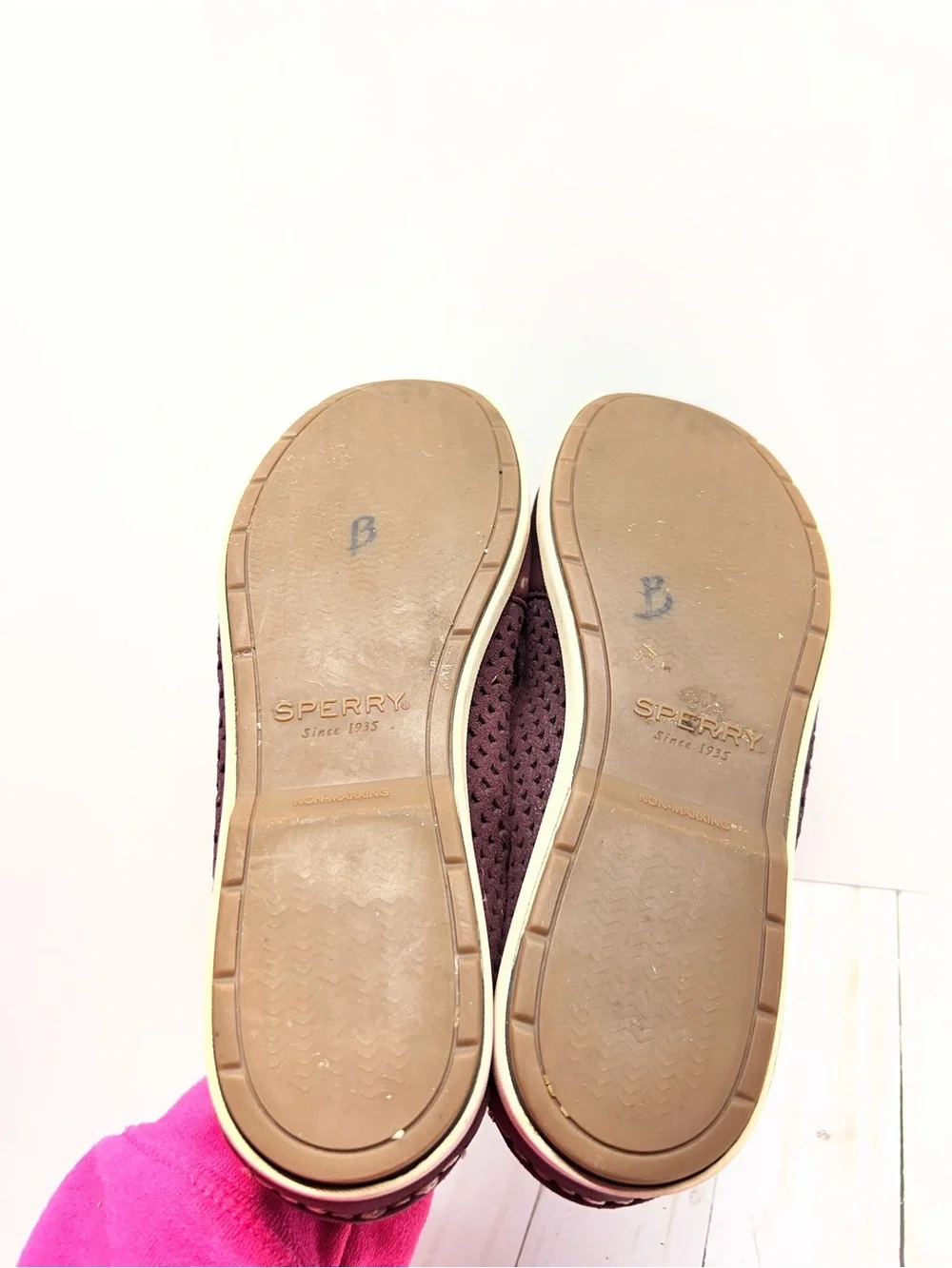 Sperry Top-Sider Coil Ivy Boat Shoes Grape Purple Leather Size 7.5